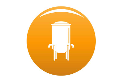 Barrel icon vector orange