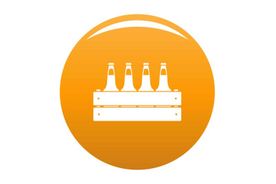 Beer crate icon vector orange