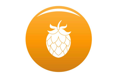 Hop icon vector orange