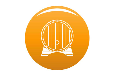 Beer barrel icon vector orange