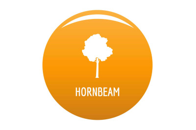 Hornbeam tree icon vector orange