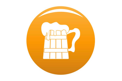 Big beer mug icon vector orange