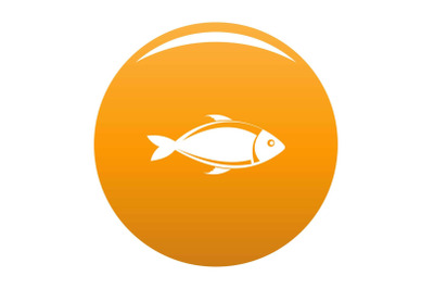Fish icon vector orange