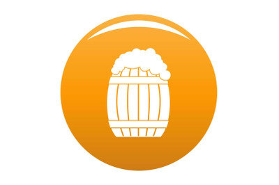 Full barrel icon vector orange