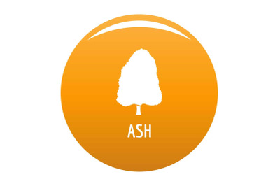Ash tree icon vector orange