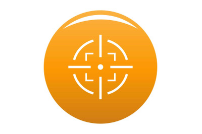 Goal icon vector orange