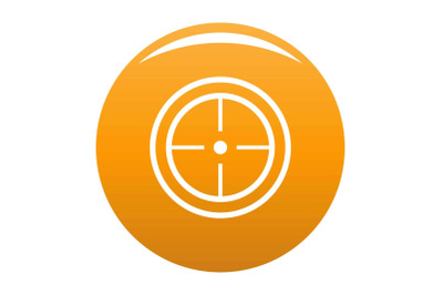 Sport goal icon vector orange