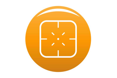 Military objective icon vector orange