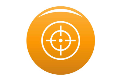 Telescope icon vector orange