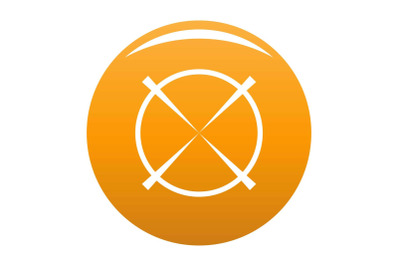 Military radar icon vector orange