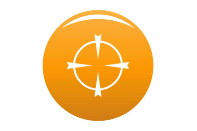 Optical radar icon vector orange