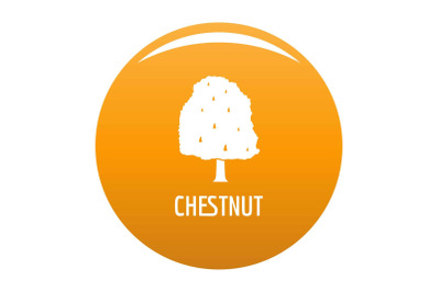 Chestnut tree icon vector orange