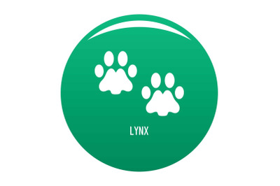 Lynx step icon vector green