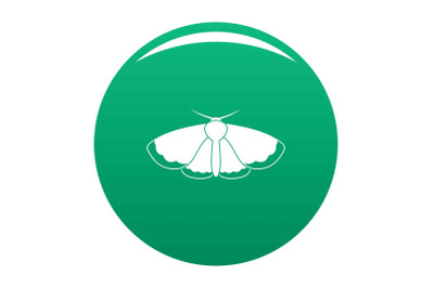 Moth icon vector green