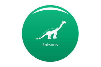 Andesaurus icon vector green