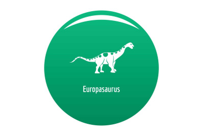 Europasaurus icon vector green