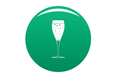 Full glass icon vector green