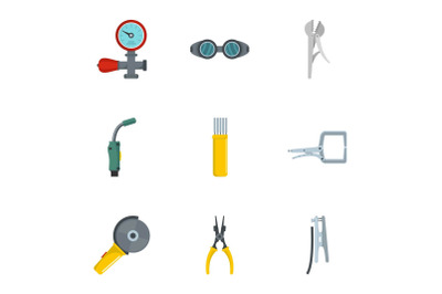 Sanitary engineering icons set, cartoon style