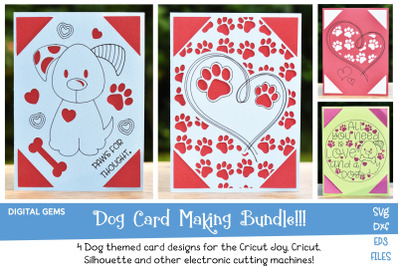 Dog card bundle! Works with the Cricut Joy!