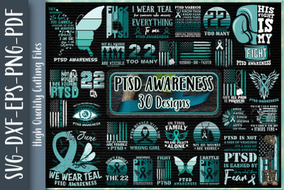 PTSD Awareness Bundle. 30 Designs