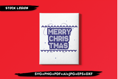 Purple Merry Christmas  SVG