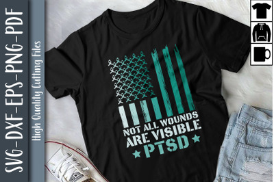 PTSD I Wear Teal Support the Troops