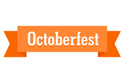 Octoberfest badge icon, flat style