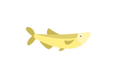 Salt beer fish icon, flat style