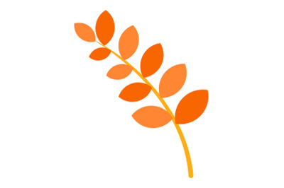 Branch of tree autumn icon, flat style