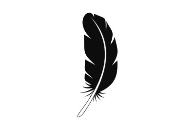 African feather icon, simple style