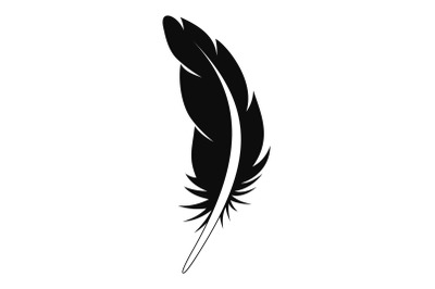 Tattoo feather icon, simple style