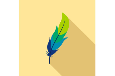 Feather icon, flat style