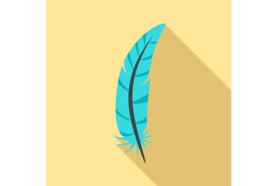 Print feather icon, flat style