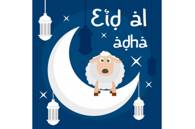 Eid al adha background, flat style