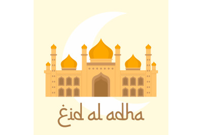 Eid al adha festival background, flat style