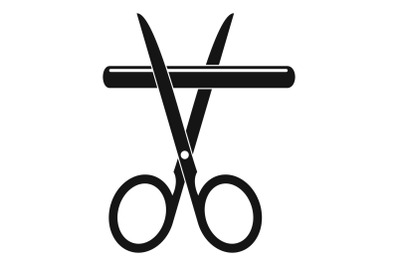 Medicine scissor icon, simple style