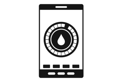 Menstrual mobile icon, simple style