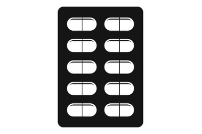 Contraception pills icon, simple style