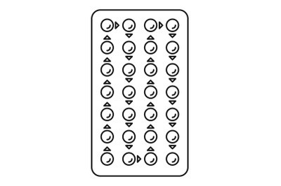 Contraceptive pills icon, outline style