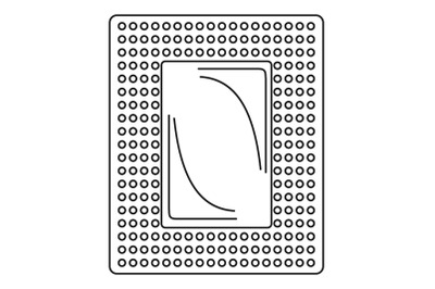 Contraceptive patch icon, outline style