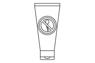 Spermicide tube icon, outline style