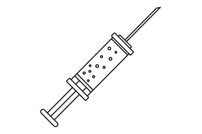 Contraceptive injection icon, outline style