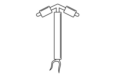 Contraception hand tool icon, outline style