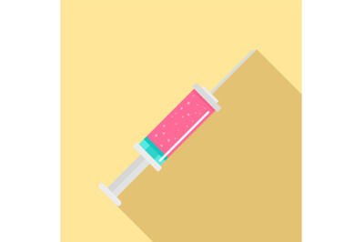 Contraceptive injection icon, flat style