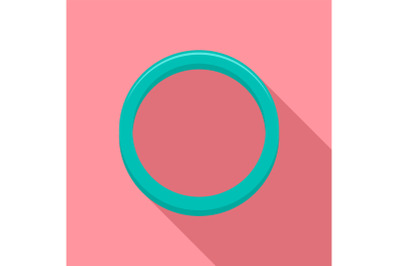 Hormonal ring icon, flat style