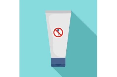 Spermicide tube icon, flat style