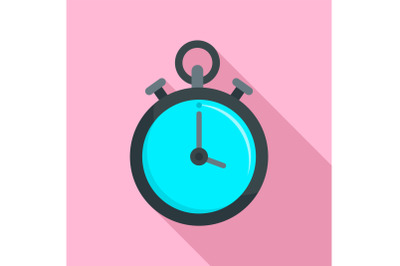 Contraceptive stopwatch icon, flat style