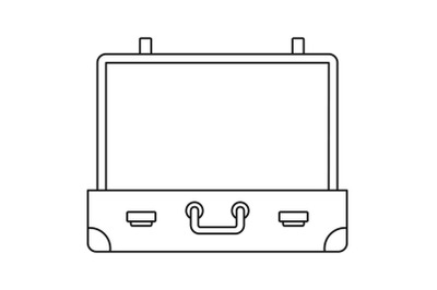 Vintage suitcase icon, outline style