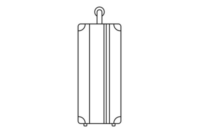Side travel bag icon, outline style