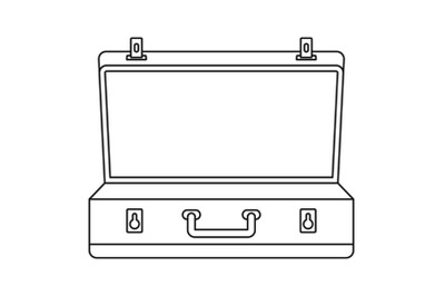 Travel case icon, outline style